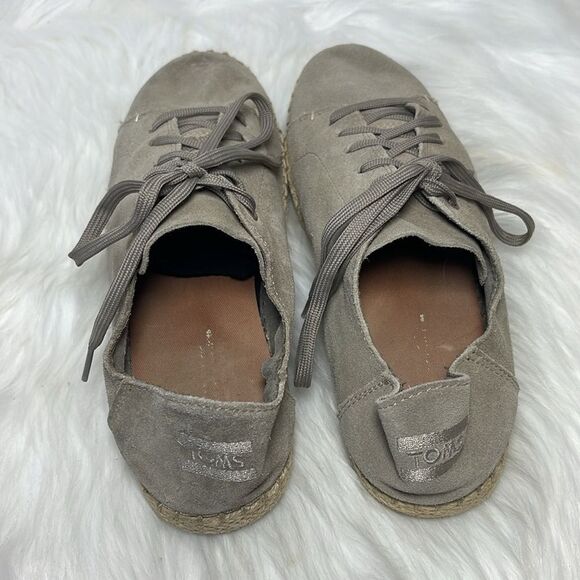 TOMS Lena Desert Taupe Espadrille Sneakers Sz 7.5 - Picture 3 of 6
